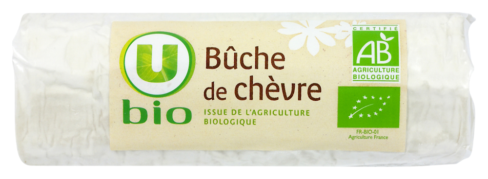  BUCHE AU LAIT PASTEURISE DE CHEVRE U BIO code EAN 3256223370438 