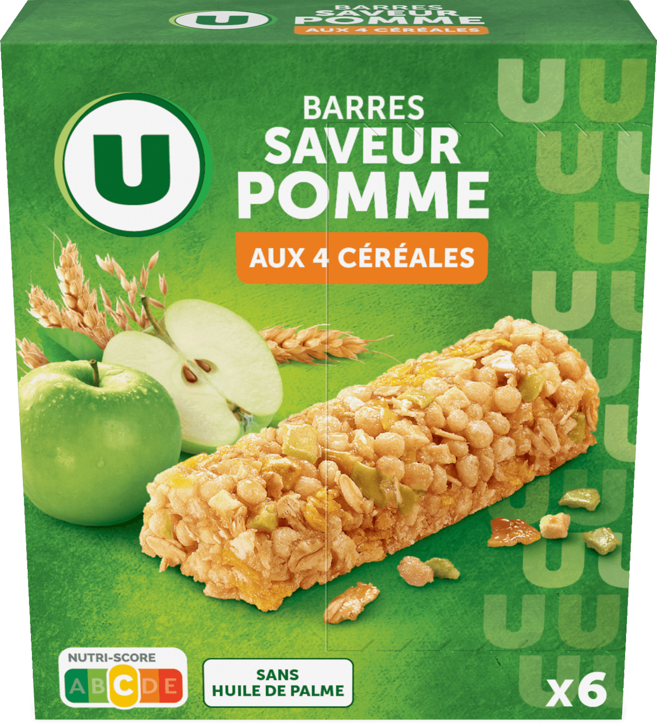  BARRES DE CEREALES SAVEUR POMME U code EAN 3256224360643 