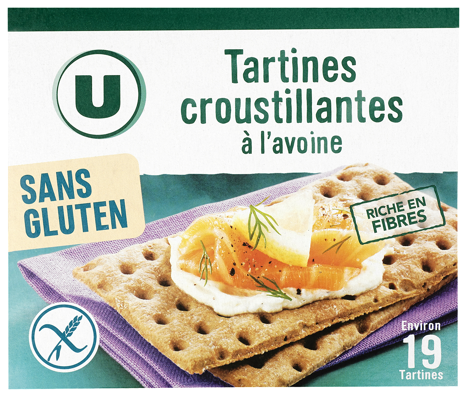  TARTINES CROUSTILLANTES AVOINE SANS GLUTEN U code EAN 3256226385262 