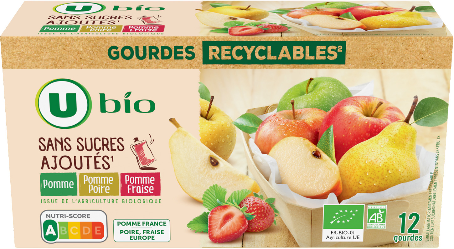  COMPOTES SANS SUCRES AJOUTES U BIO code EAN 3256226396862 