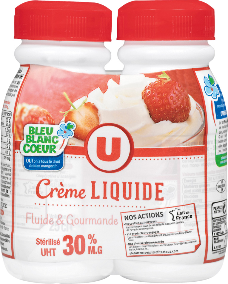  CREME ENTIERE LIQUIDE BLEU BLANC COEUR 30% MG U code EAN 3256226680862 