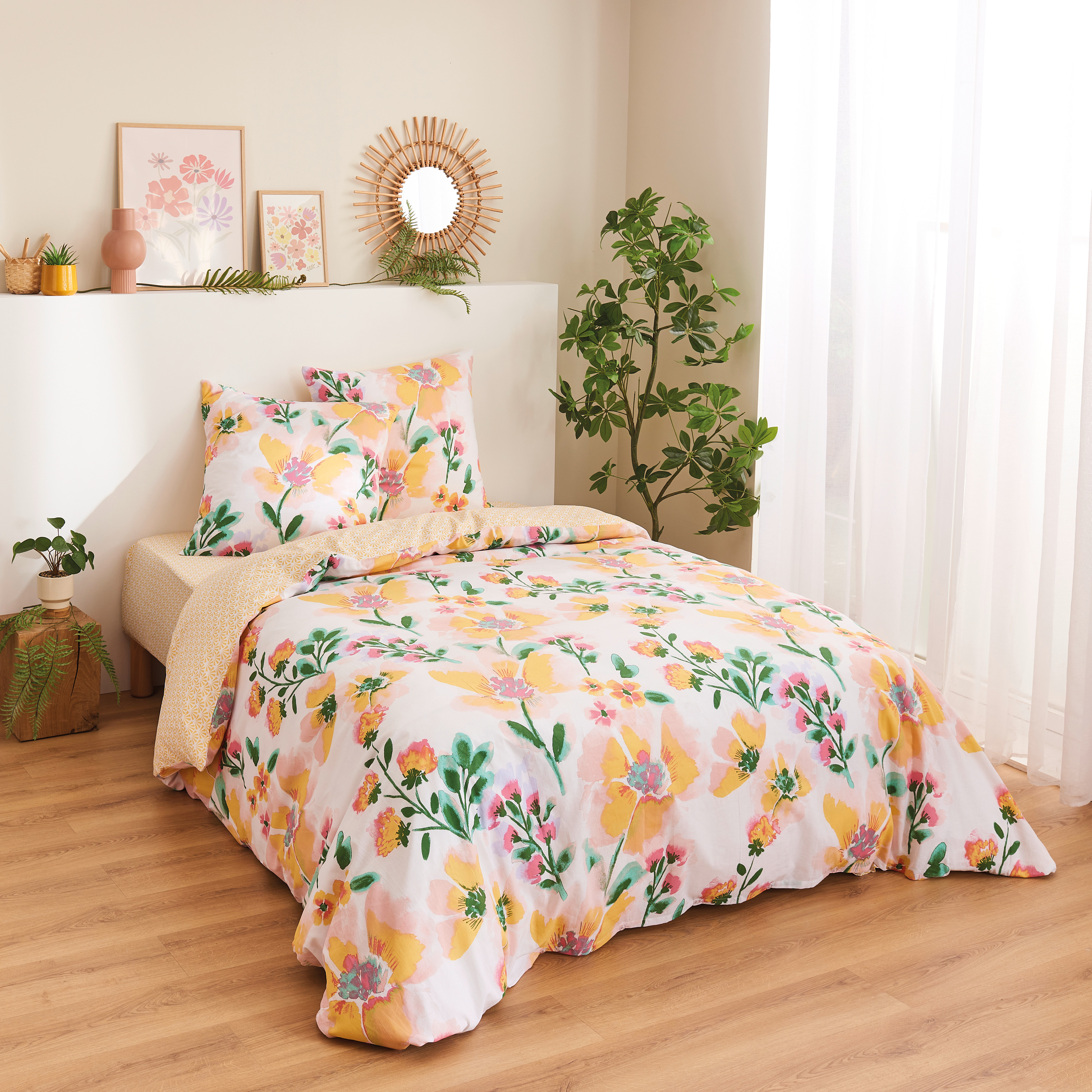 PARURE HOUSSE DE COUETTE 240X220CM + 2 TAIES D'OREILLERS 63X63CM LIGNE DE LIT "CANDICE" 3256227176425 