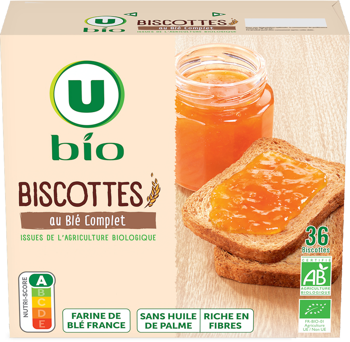  BISCOTTES U BIO code EAN 3256228103918 