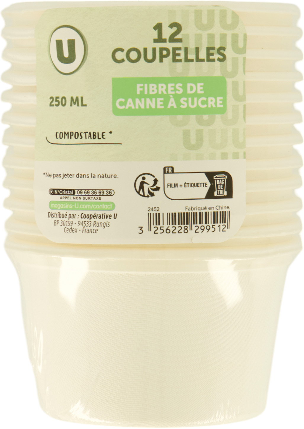  12 COUPELLES U code EAN 3256228299512 