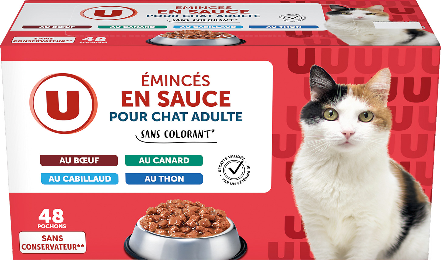  SACHETS FRAICHEUR EMINCES EN SAUCE VIANDES & POISSONS U code EAN 3256228481962 