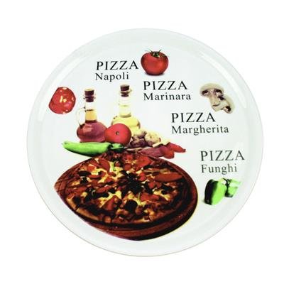 Assiette à pizza en porcelaine décorée 31cm Bia...