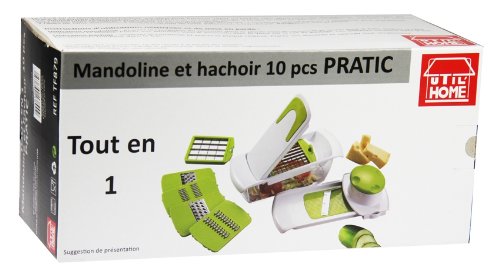 Utilhome 5040315 Mandoline/Hachoir 10 Pièces Blanc