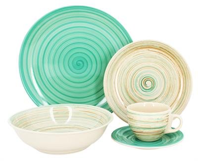 Service de table 20 pièces en grès Spirale Cela...