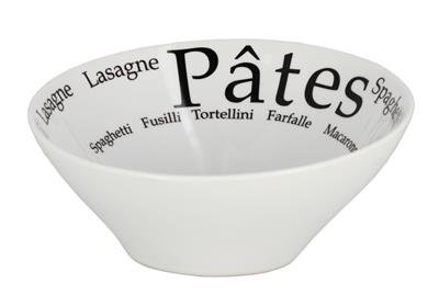 Assiette à Pâtes Inscription 19 cm porcelaine 2...