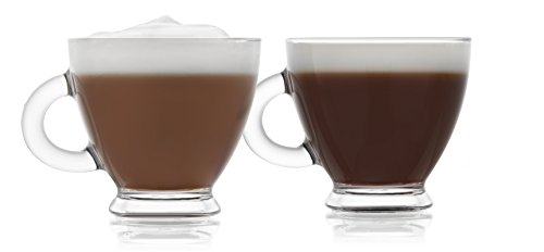 1618632 roma lot de 6 tasses à cappuccino verre...