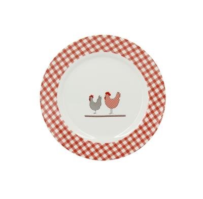 Assiette à dessert poule Country Chic