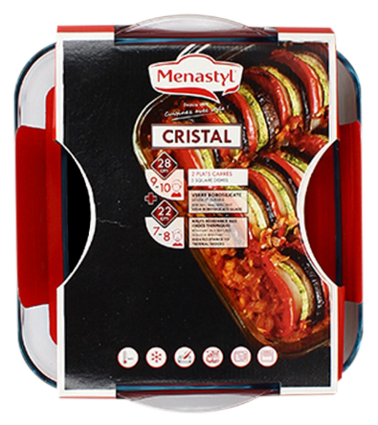 LOT DE 2 PLATS À FOUR MENASTYL