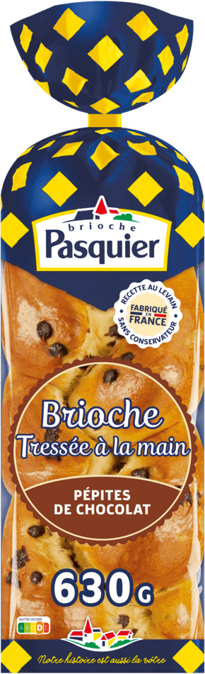  BRIOCHE TRESSEE PEPITES DE CHOCOLAT PASQUIER code EAN 3256540001794 