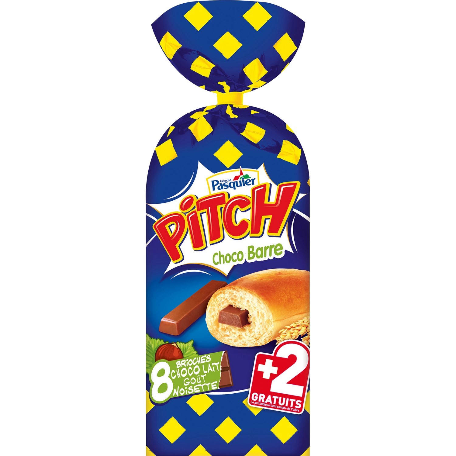 Brioches choco barre goût noisette PITCH