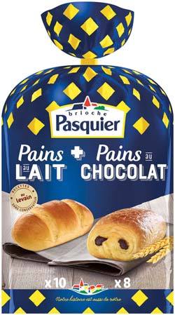ASSORTIMENT DE 10 PAINS AU LAIT + 8 PAINS AU CHOCOLAT “PASQUIER” 3256540031999 (3256540031999)