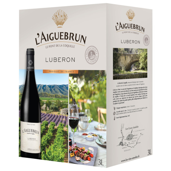 AIGUEBRUN PONT DE LA COQUILLE AOP LUBERON ROUGE
 code EAN 3256817003674 