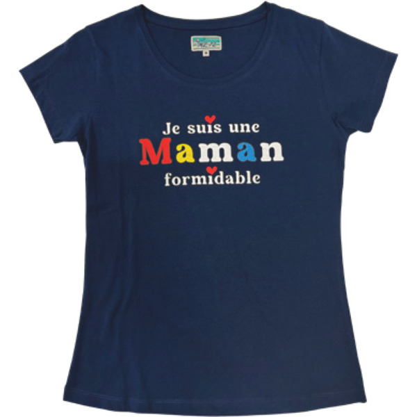 TEE-SHIRT À MESSAGE MANCHES COURTES FEMME 
MZ72