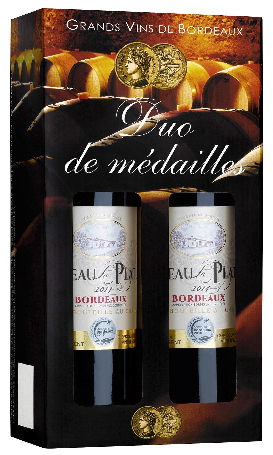 Coffret Duo de Médailles : Bordeaux Rouge Château Chauvelet 3258691570938 (3258691570938)