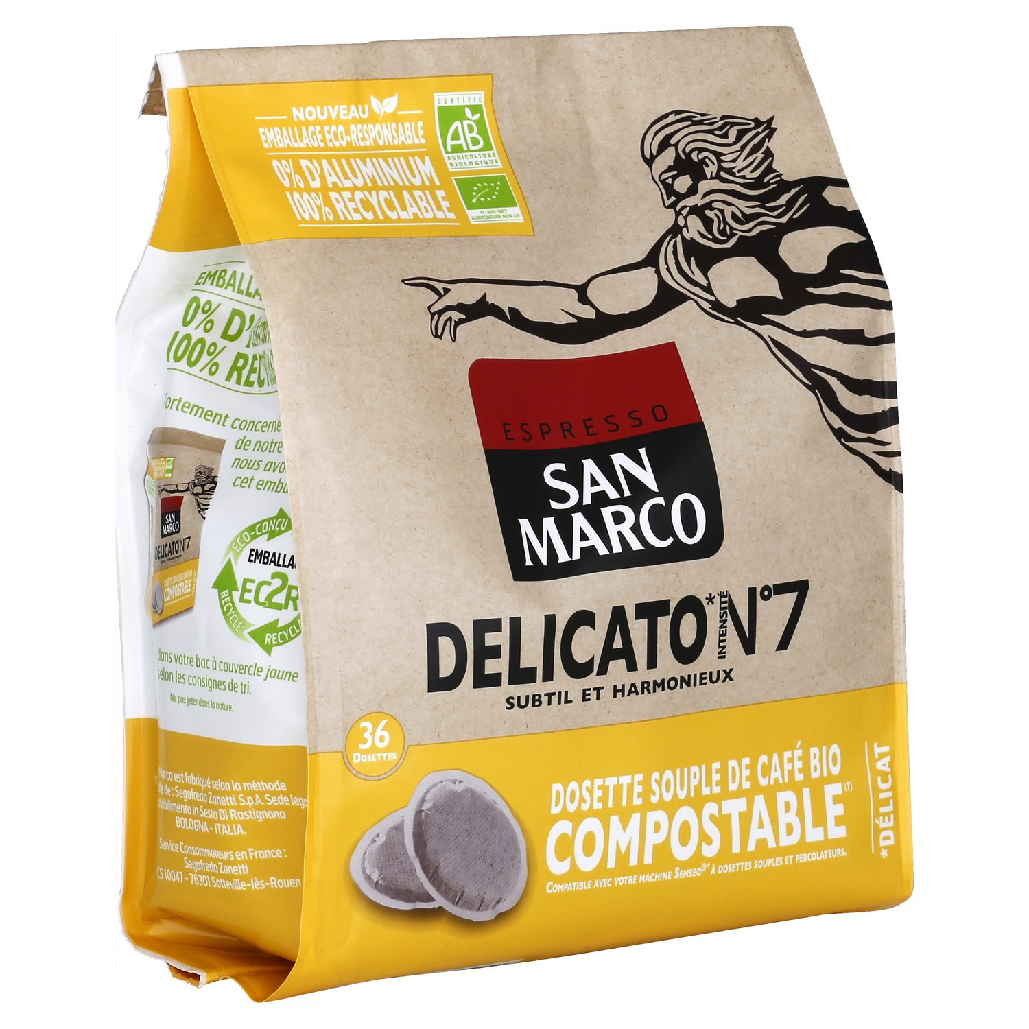 Café dosettes Compatibles SENSEO Bio delicato n...