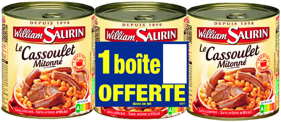 PLATS CUISINÉS “WILLIAM SAURIN” code EAN 3261055938299 