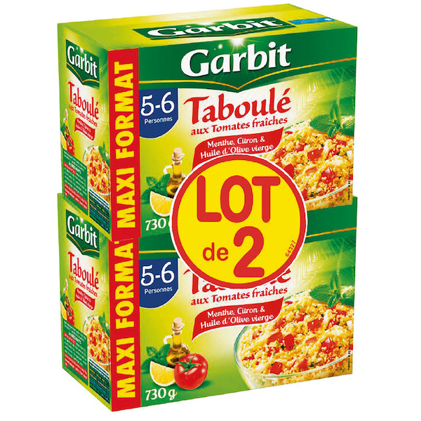 garbit TABOULÉ AUX TOMATES FRAÎCHES GARBIT code EAN 3261055948373 