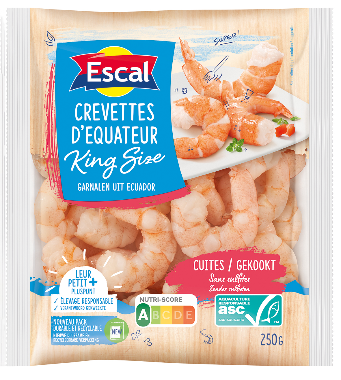CREVETTES D’EQUATEUR KING SIZE SURGELÉES