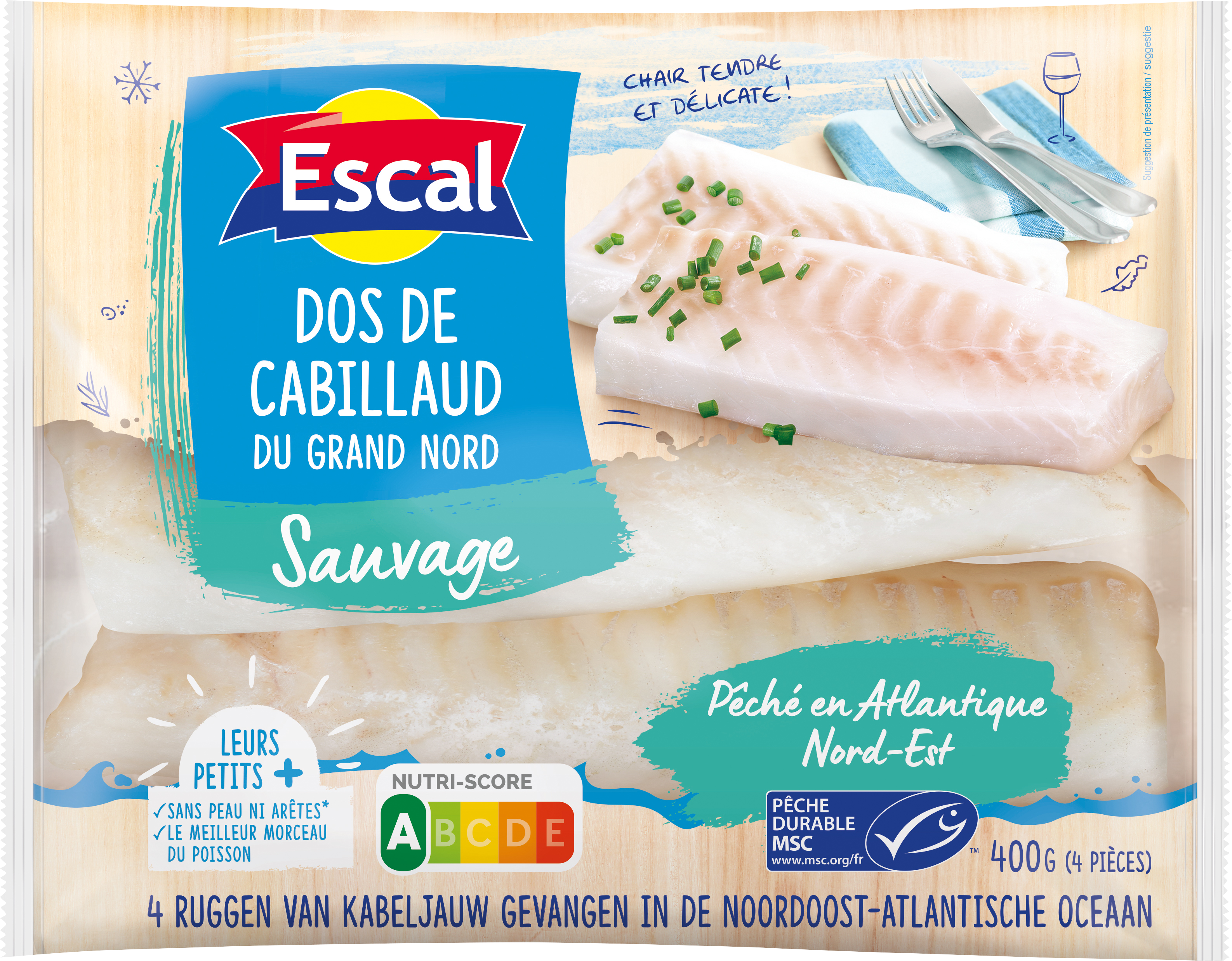 DOS DE CABILLAUD SAUVAGE DU GRAND NORD MSC SURG...