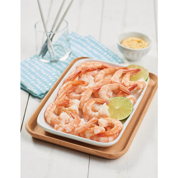Queues de Gambas décortiquées crues Bio surgelées