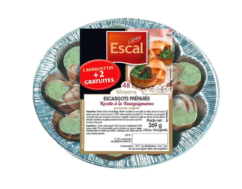 Escargots surgelés préparés Recette à la Bourguignonne  ESCAL 3261089126426 (3261089126426)