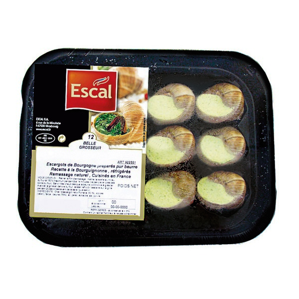 ESCARGOTS DE BOURGOGNE PRÉPARÉS pur beurre ESCAL