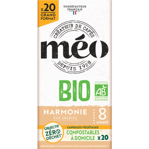 CAPSULES BIO HOME COMPOST HARMONIE
MÉO
