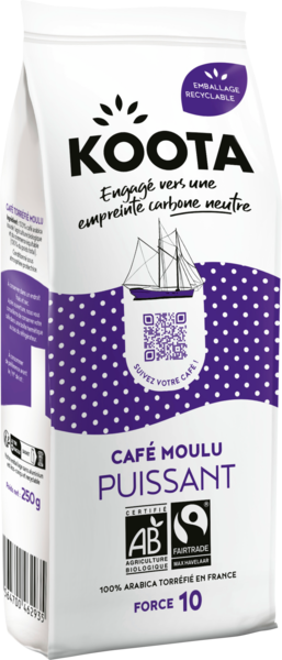 117000008 Café Moulu Puissant Bio Koota code EAN 3261342005291 