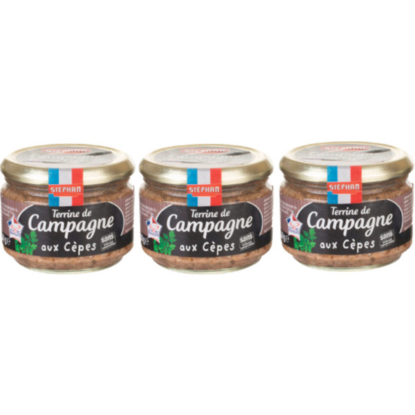 TERRINES DE CAMPAGNE AUX CÈPES

