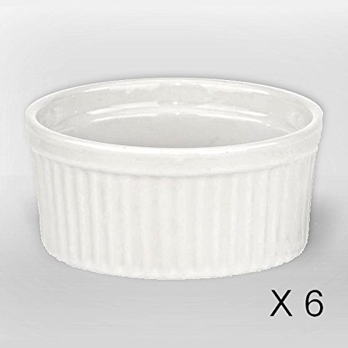 - ramequins 9 cm par 6 porcelaine blanche*