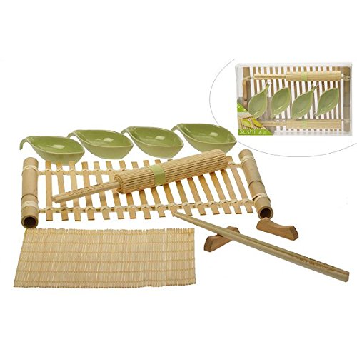 - set à sushi plateau bambou 13 pièces pour 2 *