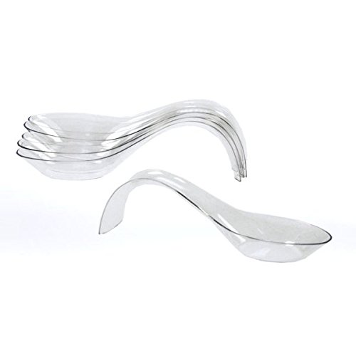 - cuillères à poser x6 transparentes mise en bo...