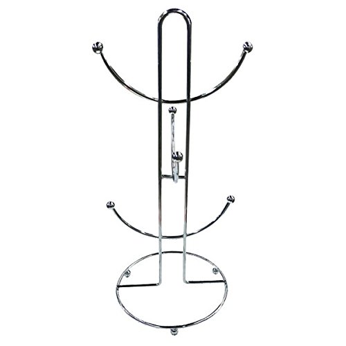 - support pour 6 mugs en fil ,metal chromé *