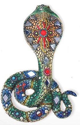 Décoration murale Serpent Cobra mosaïque - 16 c...