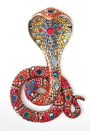 Décoration murale Serpent Cobra mosaïque - 20,5...