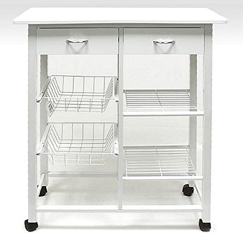 - meuble chariot cuisine double 76x36x81cm glos...