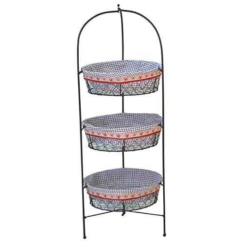 RESSERRE FRUITS LEGUMES 3 PANIERS METAL