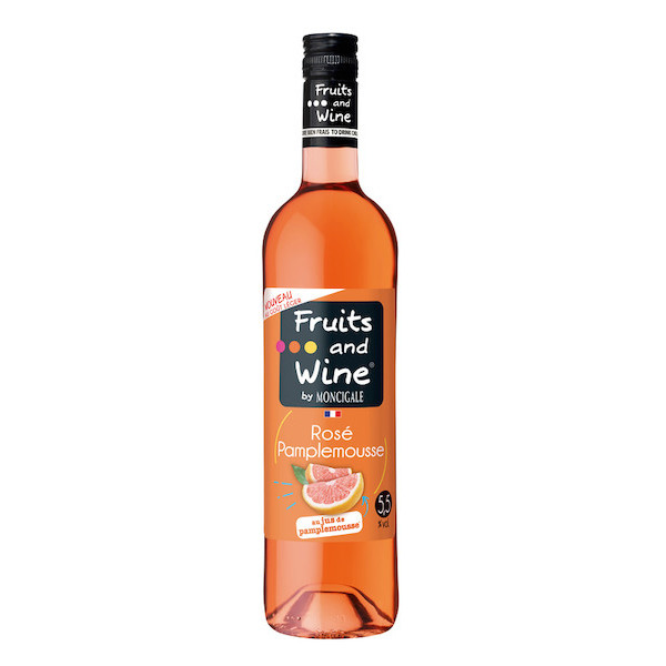 Boisson à base de vin Fruits & Wine 
Rosé Pamplemousse code EAN 3262850046905 