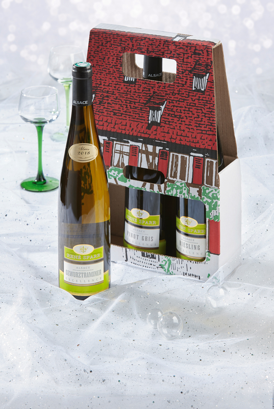 Sparr COFFRET MAISONNETTE DE 3 BOUTEILLES AOP ALSACE BLANC RIESLING - PINOT GRIS - GEWURZTRAMINER Sparr 3263530001153 (3263530001153)
