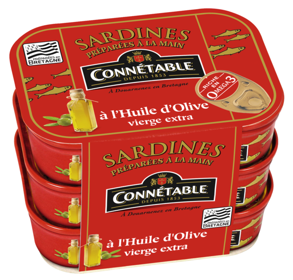  Sardines À L'huile D'olive Connetable code EAN 3263670124538 