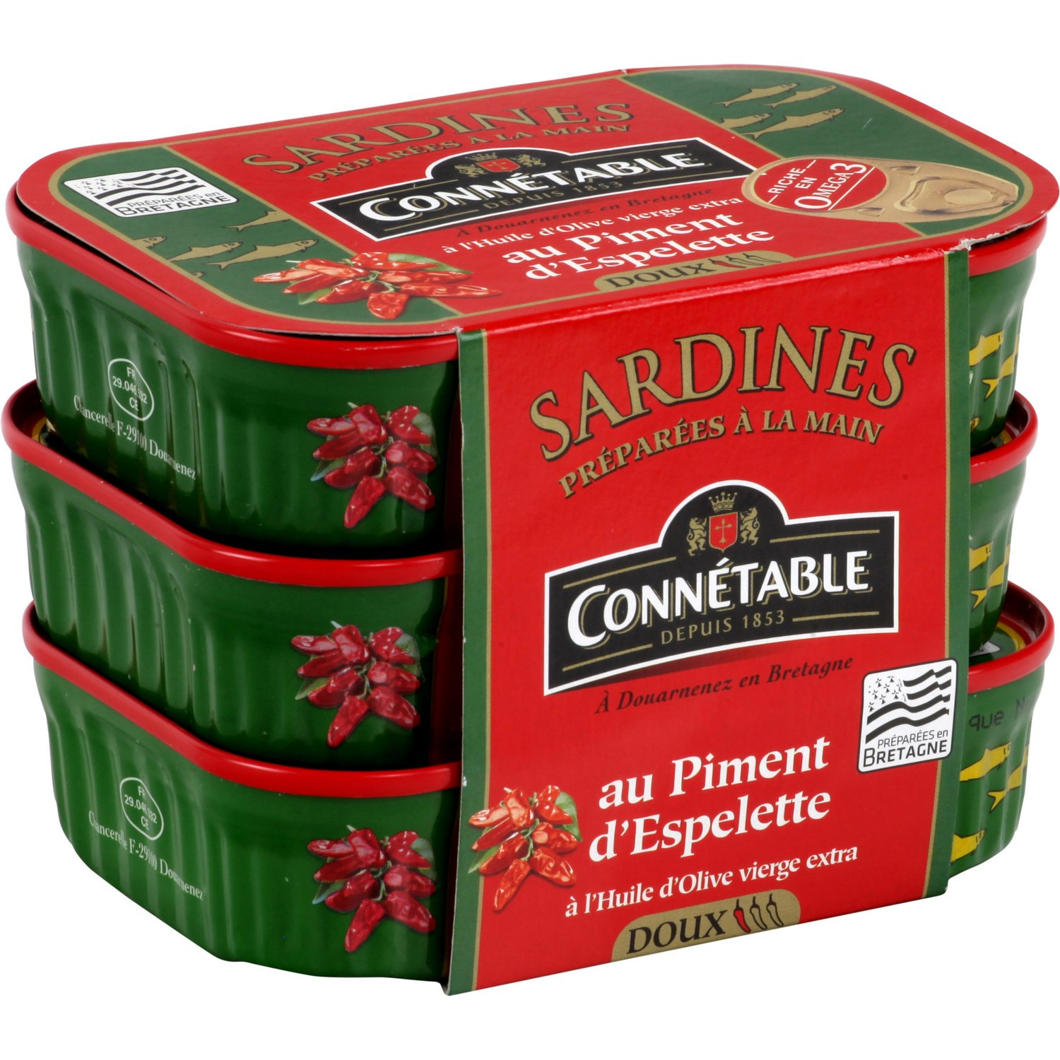 Sardines au piment d'Espelette CONNETABLE 3263670125436 CONNETABLE Sardines au piment d'Espelette CONNETABLE 3263670125436 CONNETABLE