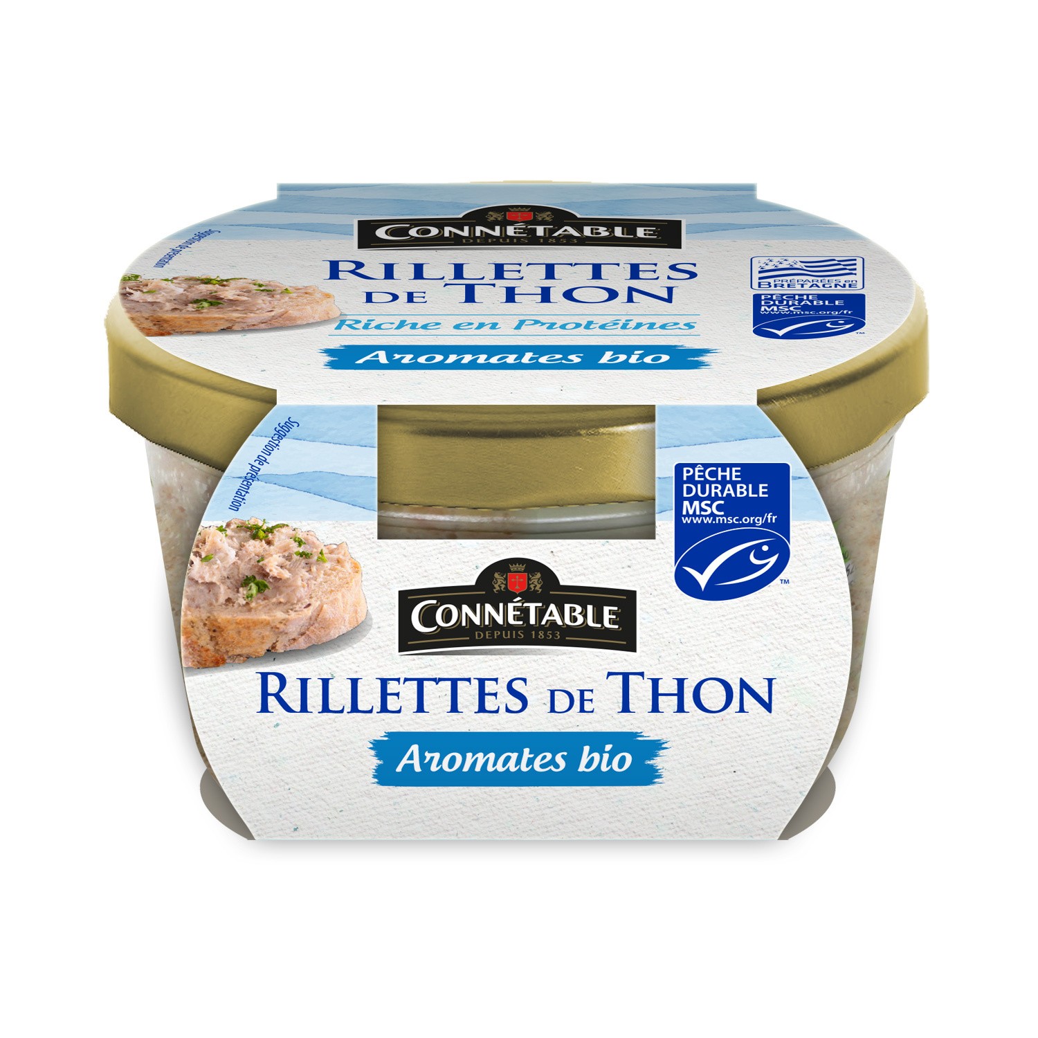 Rillettes de thon aromates MSC Bio CONNETABLE