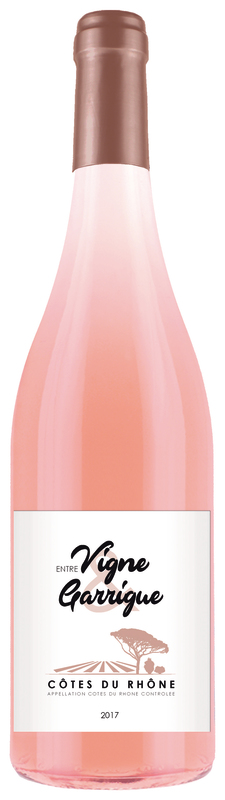 Entre Vigne et Garrigue AOP CÔTES DU RHÔNE ROSÉ Entre Vigne et Garrigue code EAN 3263810107094 