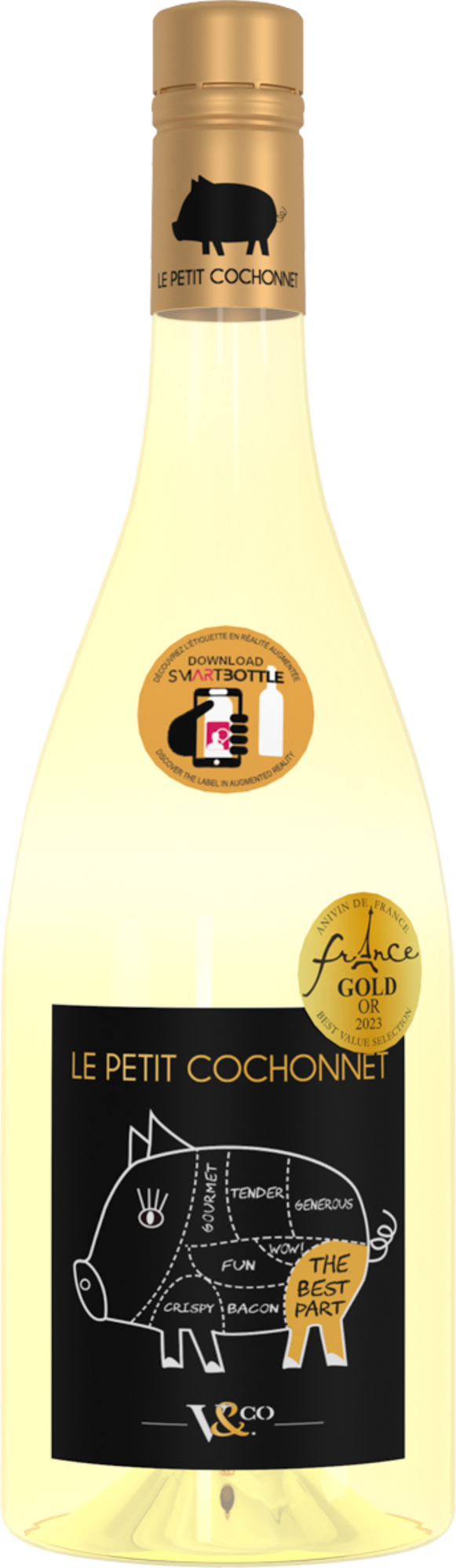 LE PETIT COCHONNET 2022  VIN DE FRANCE
BLANC SEC code EAN 3263810146437 