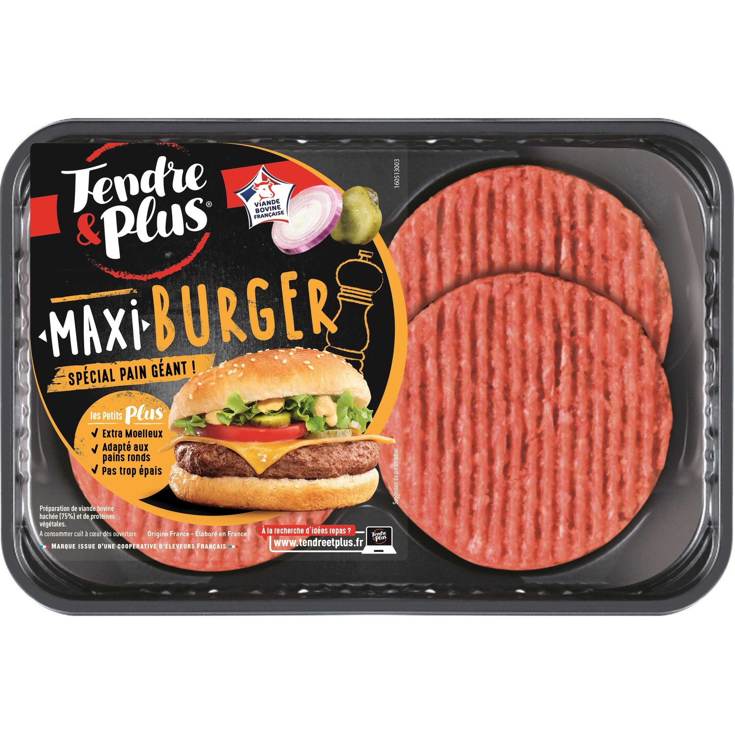 Steak haché spécial Burger Maxi TENDRE ET PLUS