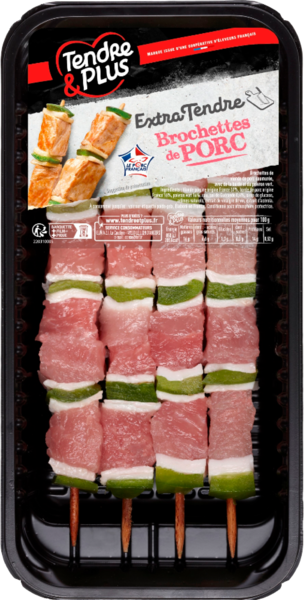  4 Brochettes De Porc Tendre & Plus code EAN 3265980150436 